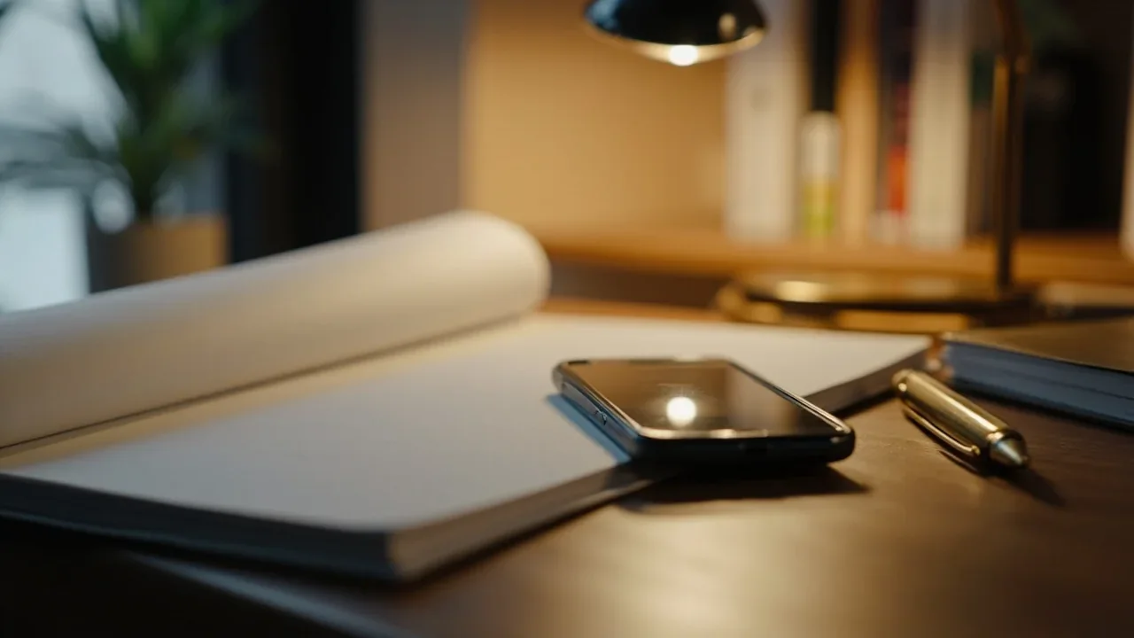 Phone on a desk with the MyTeam11 app open